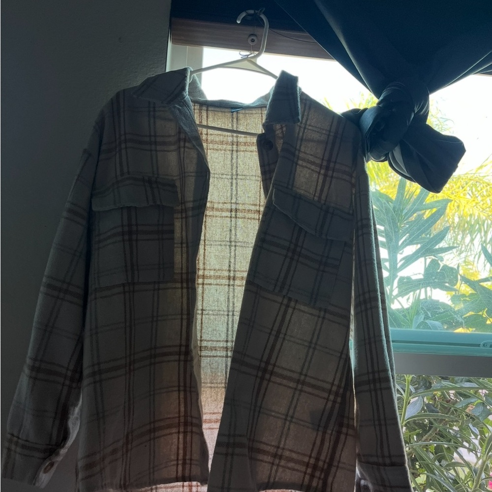 Plaid Button-Up Shirt